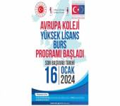 AVRUPA KOLEJİ YÜKSEK LİSANS BURS PROGRAMI BAŞVURULARI BAŞLADI