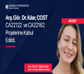 ARŞ. GÖR. DR. HATİCE KILAR COST PROJELERİNE KABUL EDİLDİ