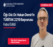 Öğr. Gör. Dr. Hakan Demir’in TÜBİTAK 2219 Başvurusu Kabul Edildi