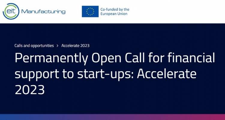 ACCELERATE 2023 ÇAĞRISI – EIT MANUFACTURING