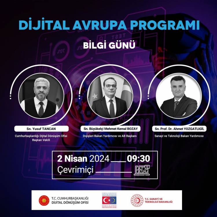 DİJİTAL AVRUPA PROGRAMI ÇEVRİMİÇİ BİLGİLENDİRME ETKİNLİĞİ 2 NİSAN 2024