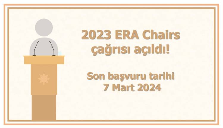 2023 ERA CHAIRS ÇAĞRISI AÇILDI